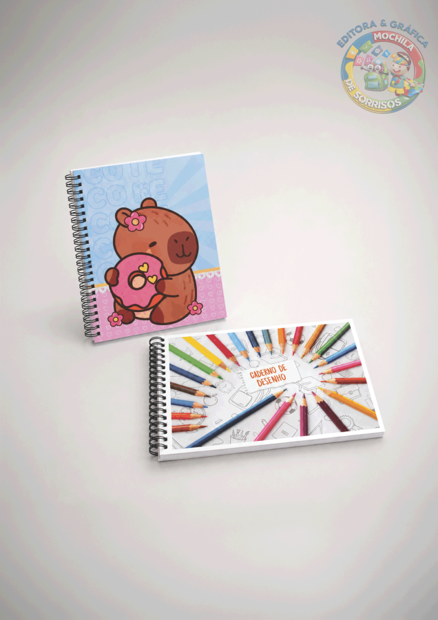 Caderno de Desenho e Caderno 12 Materias