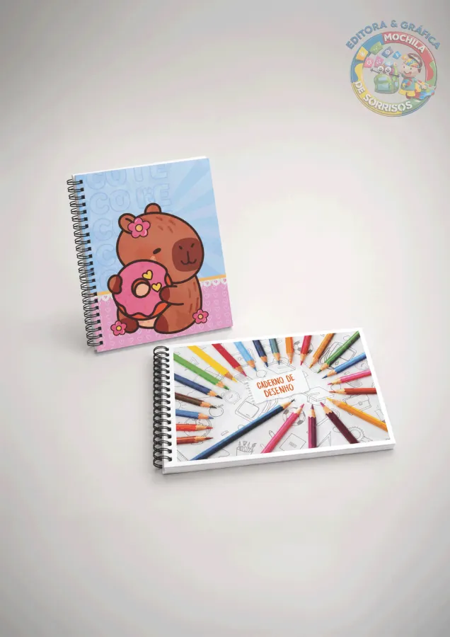 Caderno de Desenho e Caderno 12 Materias
